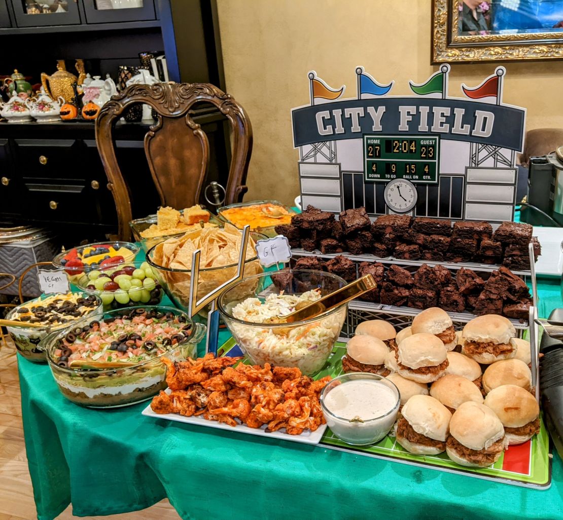 Amy Larson's Super bowl spread last year.