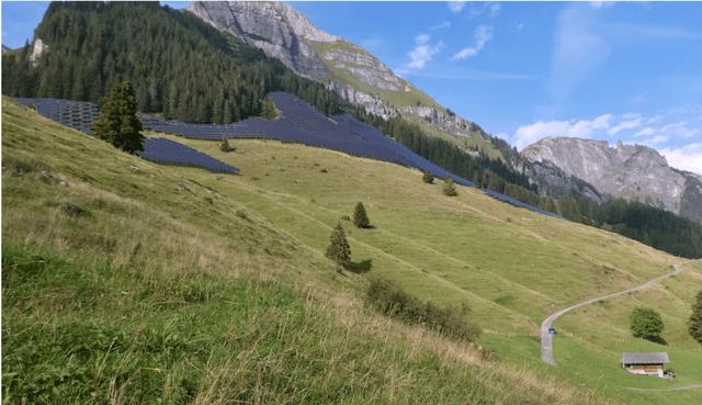 Alpine solar power plant