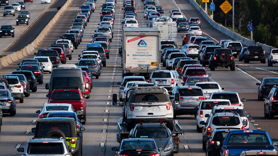 Cars in traffic