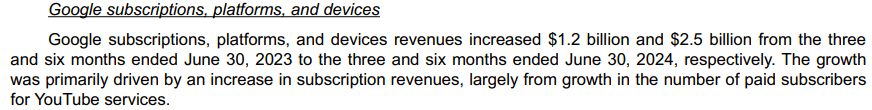 Increase in subscription revenue.