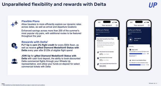 Wheels Up & Delta benefits