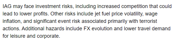 Mare Previous Risks section