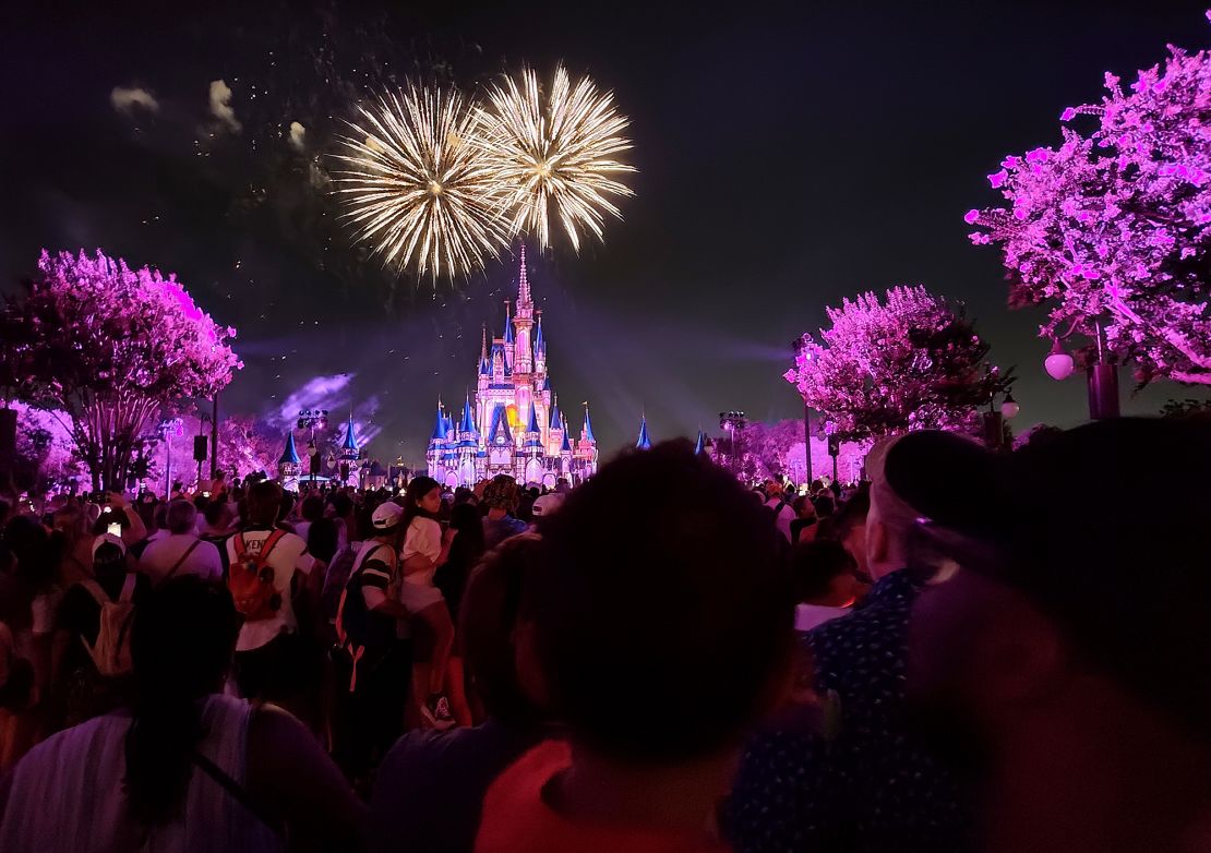 Fireworks light up the sky above Cinderella's Castle during the daily Happily Ever After light and fireworks show at the Magic Kingdom Park at Walt Disney World.