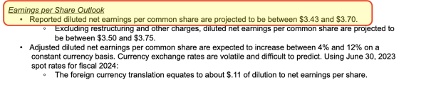 source: Estée Lauder earnings announcement FY 23