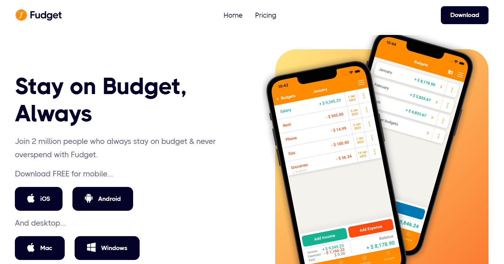 Fudget budgeting app