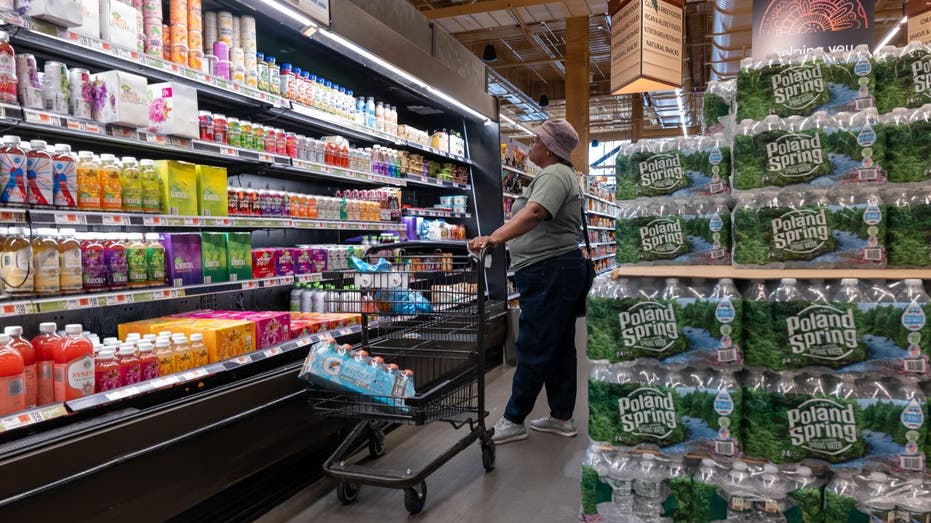 Shopper at a grocery store