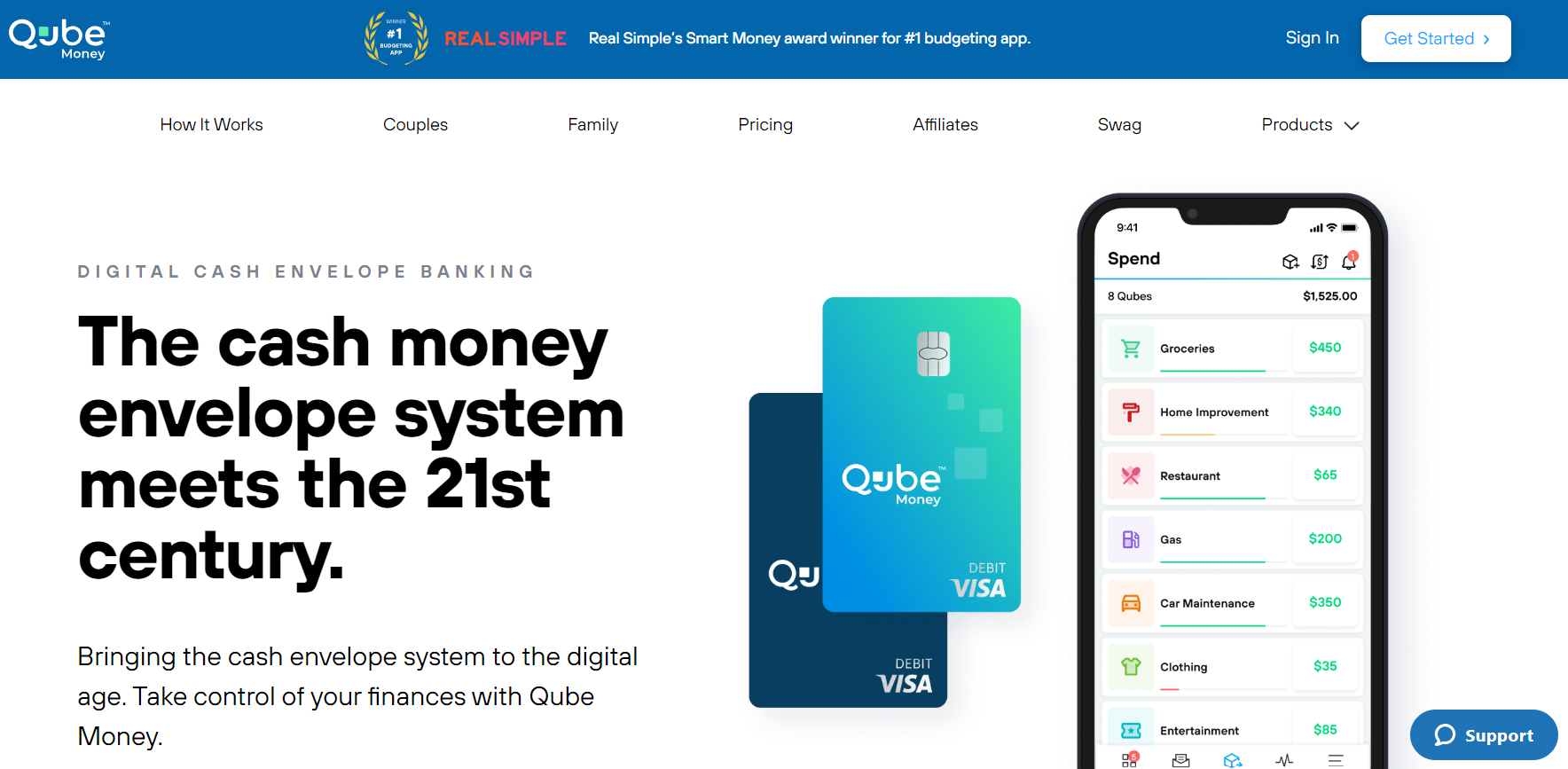 Qube Money software screenshot